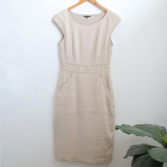 Theory | Dresses | Theory Linen Pencil Dress Sz | Poshmark